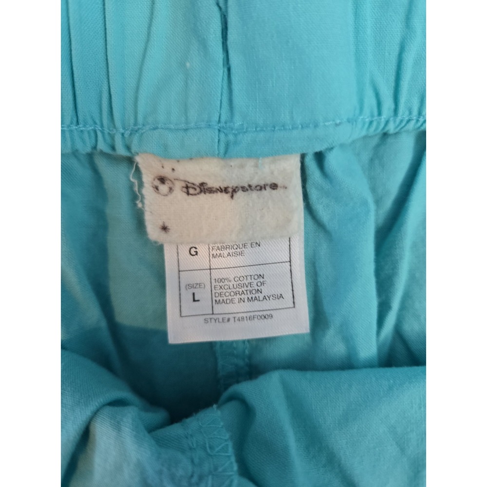 Disney Pajama Shorts Size Large Turquoise and Brown with Graphic Designs - Picture 5 of 7